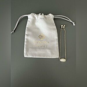 Kendra Scott Elaina Gold Adjustable Chain Bracelet in Ivory